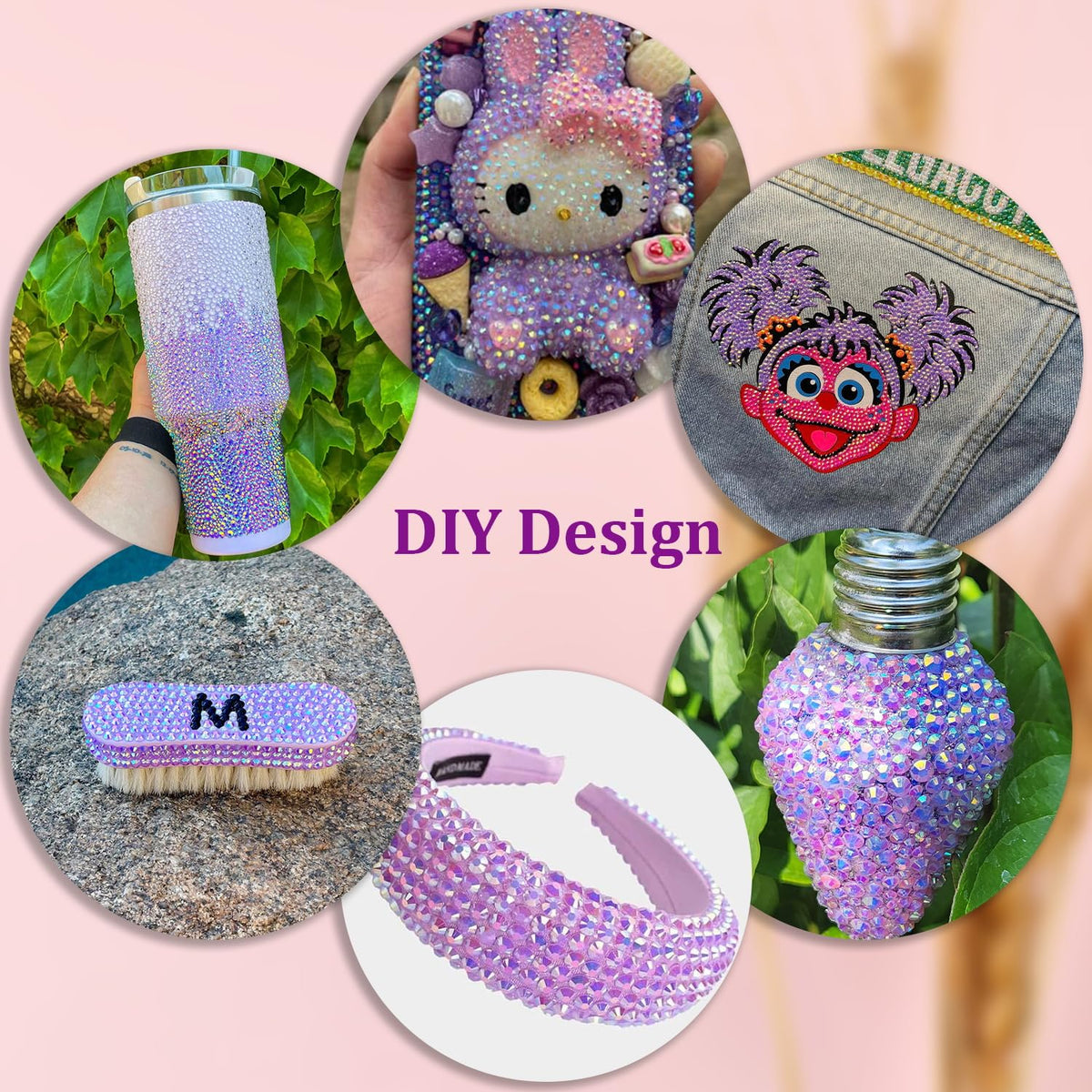TINKRSTUFF Included tweezers for precise rhinestone placement.