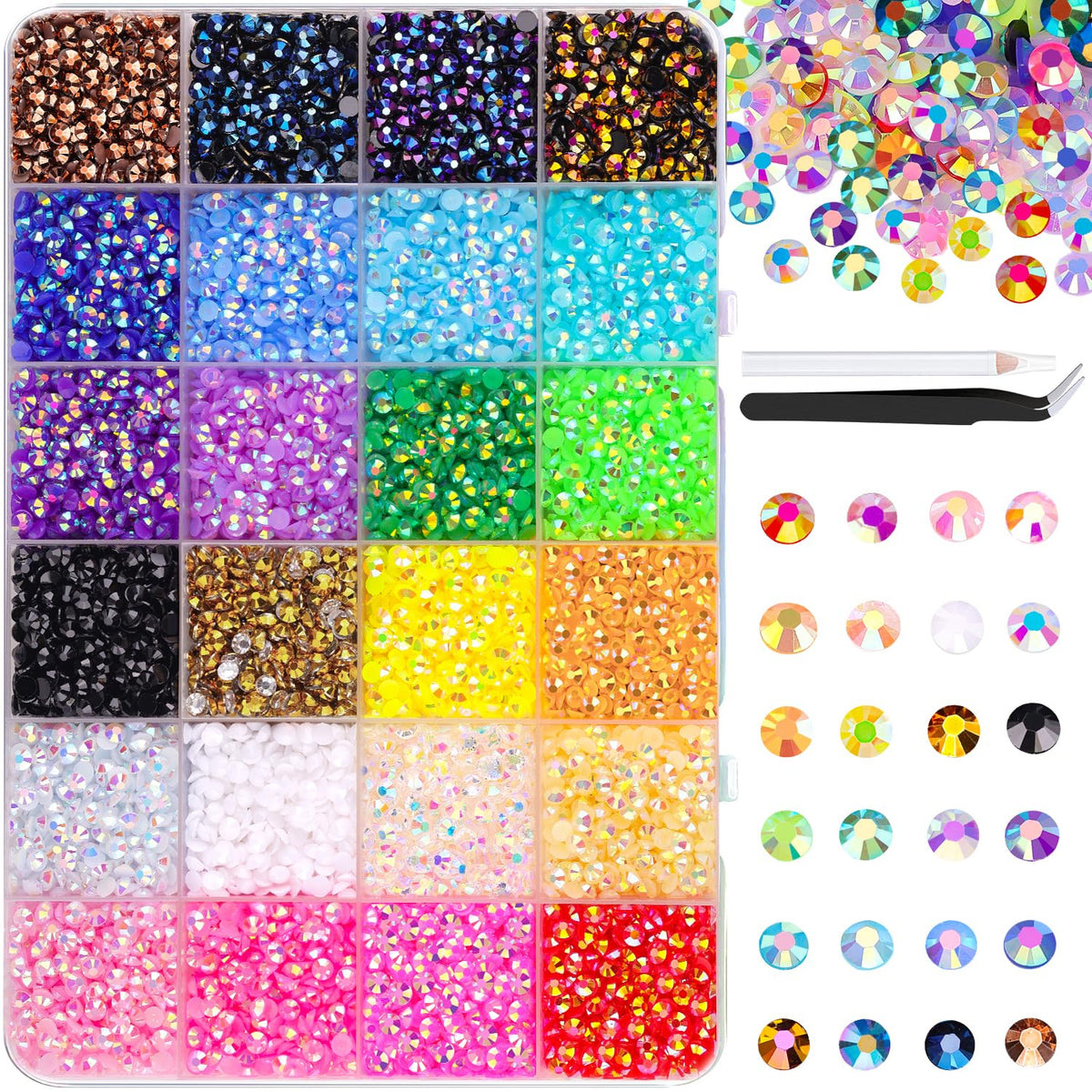 TINKRSTUFF jelly rhinestones pack in mixed colors for versatile DIY decor