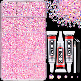 TINKRSTUFF resin jelly rhinestones light-pink AB set for crafts with sparkling shine