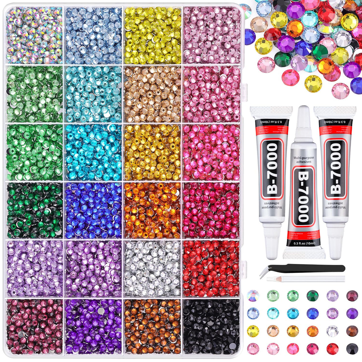 TINKRSTUFF resin rhinestones 4mm mixed colors for versatile crafts and embellishment
