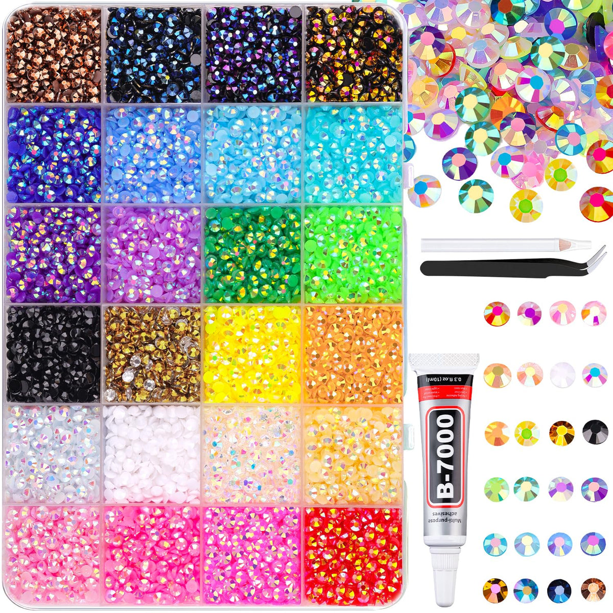 TINKRSTUFF resin rhinestones 4mm mixed colors for versatile crafts