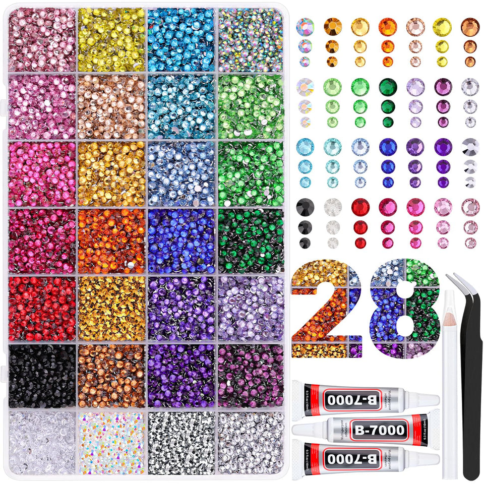 TINKRSTUFF resin rhinestones in multicolor 2/3/4mm for vibrant fabric and craft embellishments