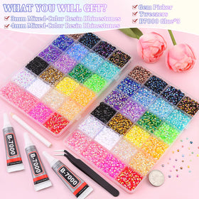 TINKRSTUFF rhinestones 3mm 4mm mixed colors offer vibrant sparkle from any angle