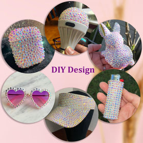 TINKRSTUFF rhinestones on sneakers add subtle, sparkling detail.