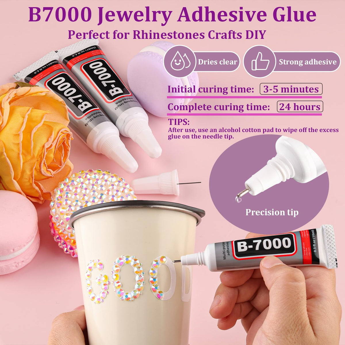 TINKRSTUFF rhinestones on tumblers enable personalized, eye-catching drinkware.