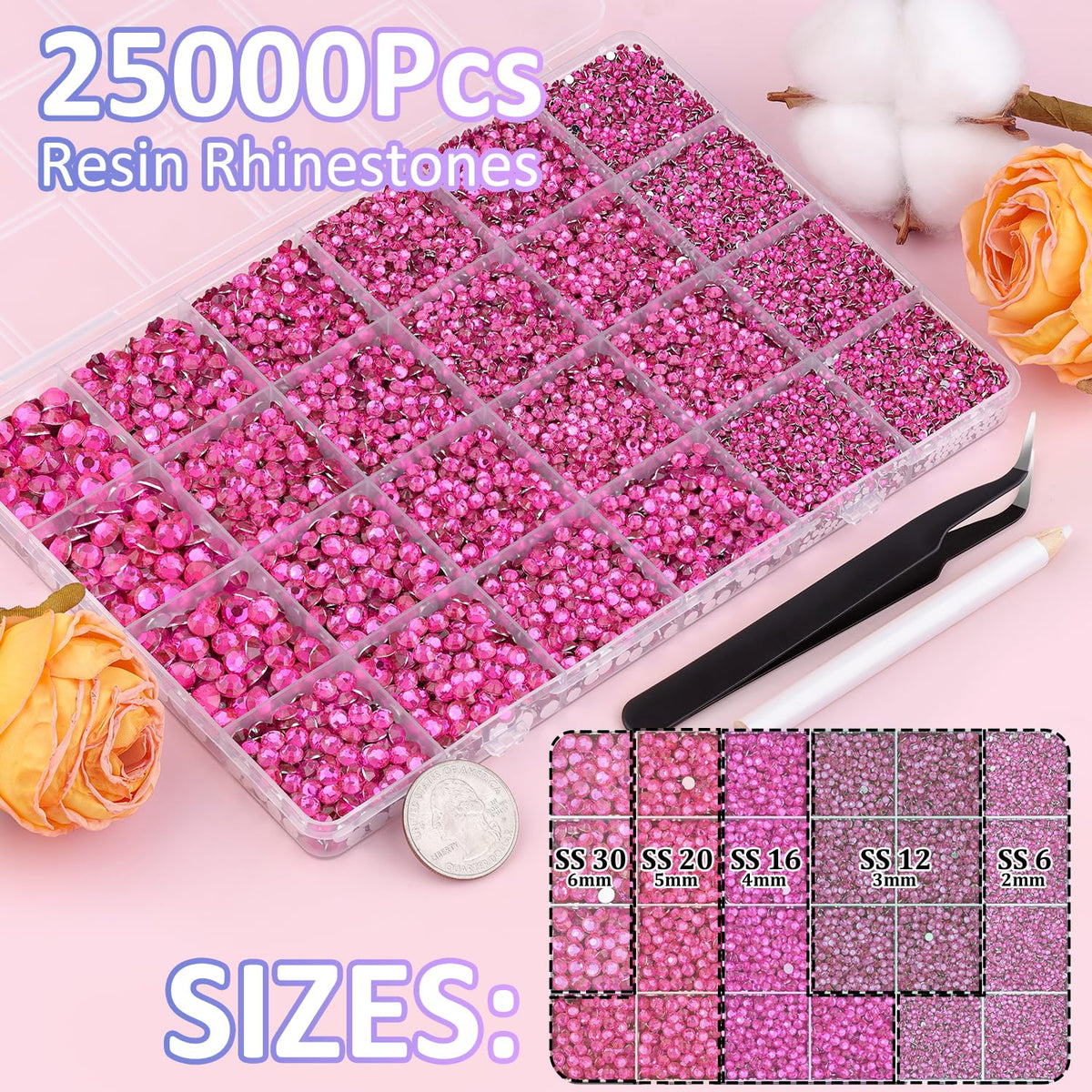 TINKRSTUFF rhinestones with tweezers for precise gem placement.