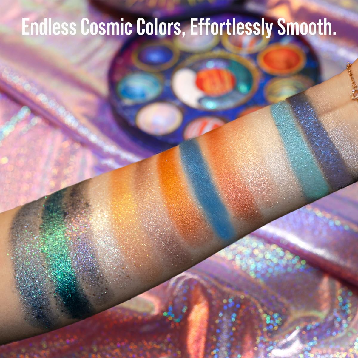 Tintark Galactic Assemble palette planets close-up highlights vibrant metallic and shimmer tones