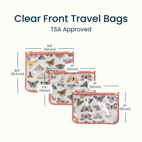 Tiny Twinkle travel organizer set TSA compliant for smooth security checks.