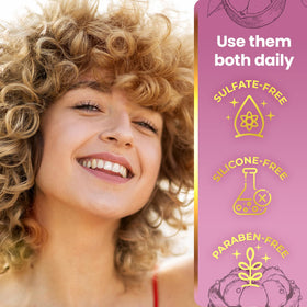 Tio Nacho Curls Conditioner application on wet hair for detangled curls.