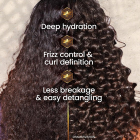 Tio Nacho model with defined curls demonstrating curl definition.