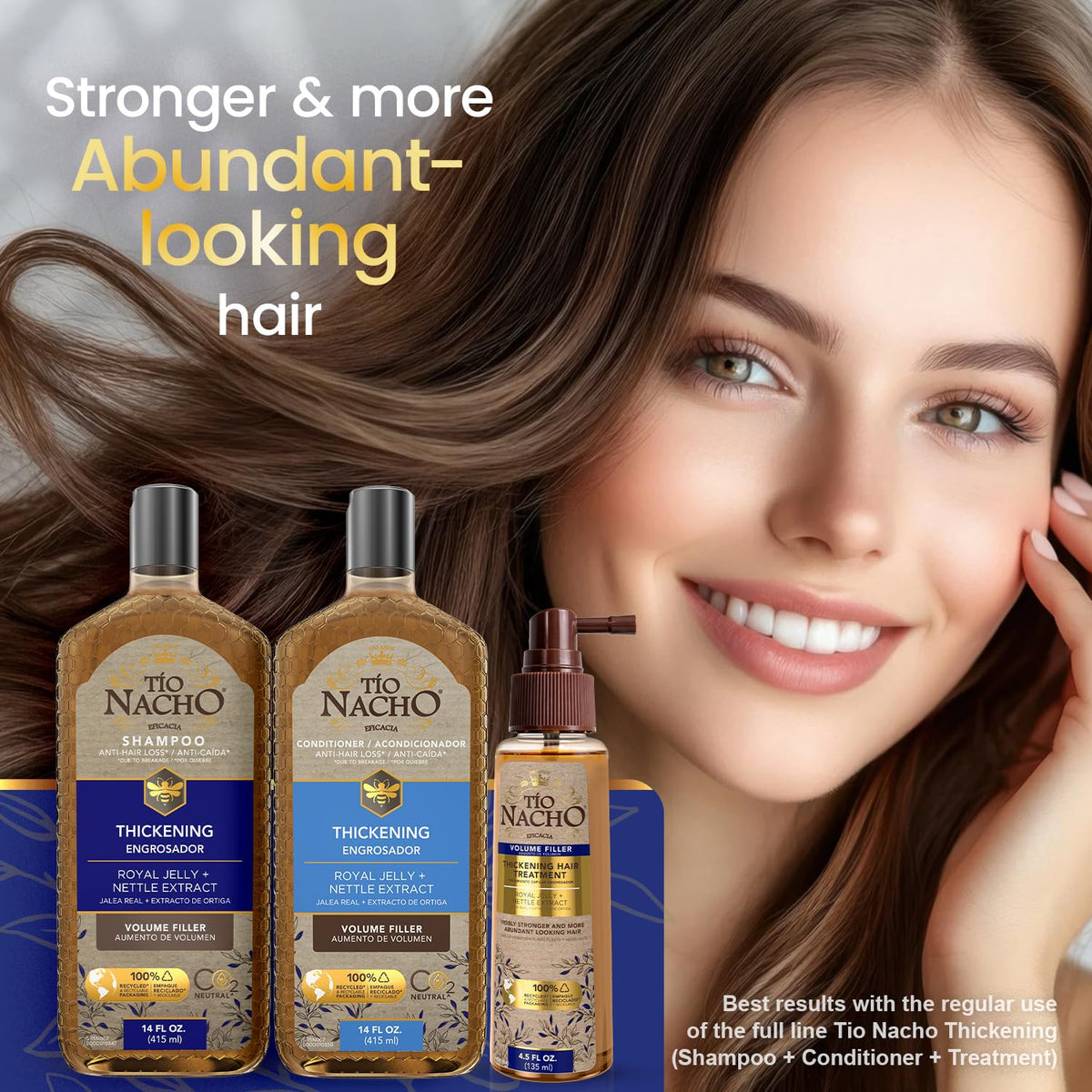 Tio Nacho Hair Volume Spray bottle provides a lift for thinning strands.