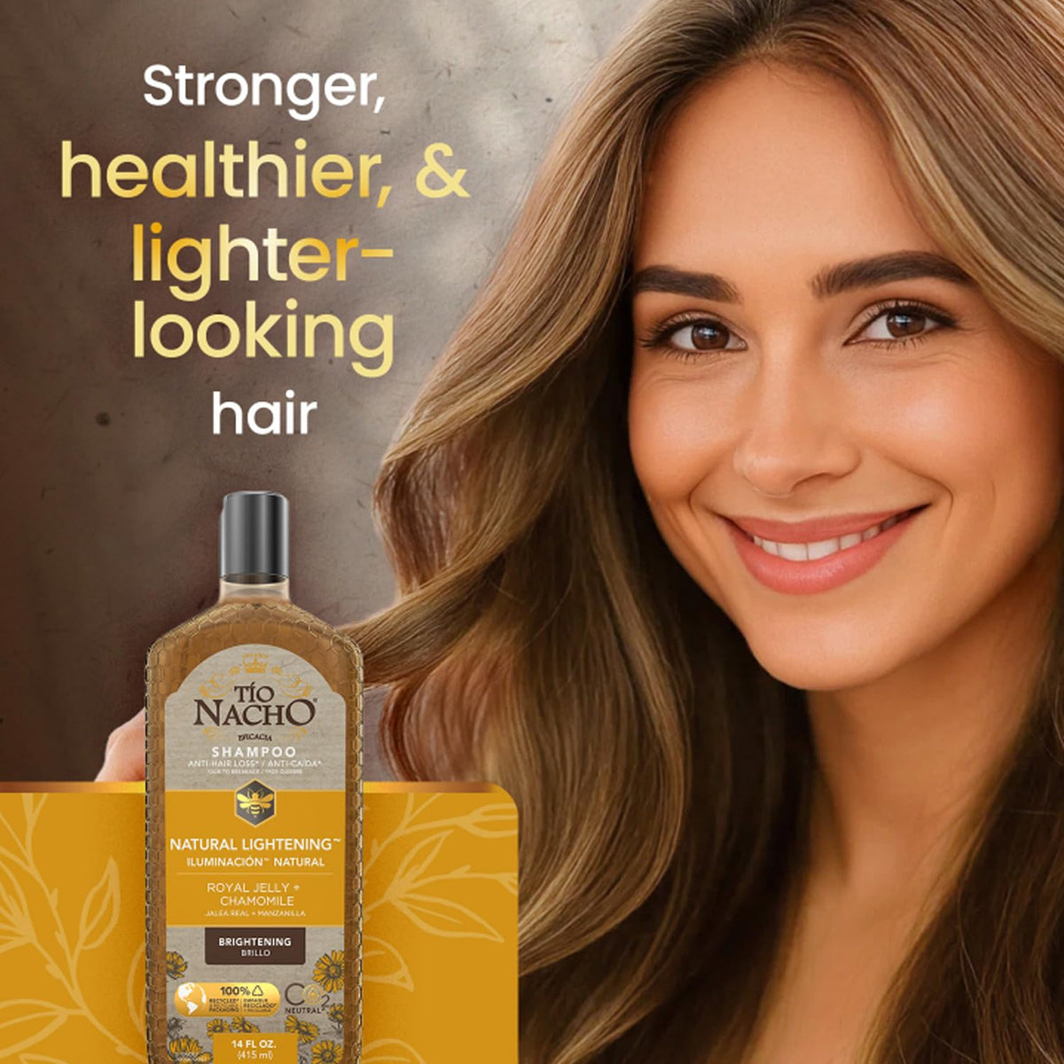 Tio Nacho royal jelly jar signals nourishing nutrients for stronger strands.