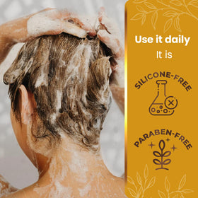 Tio Nacho shampoo lather shows rich cleansing foam.
