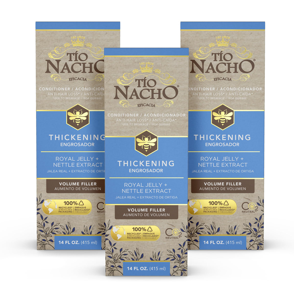 Tio Nacho Thickening Conditioner bottle front showing fuller hair potential