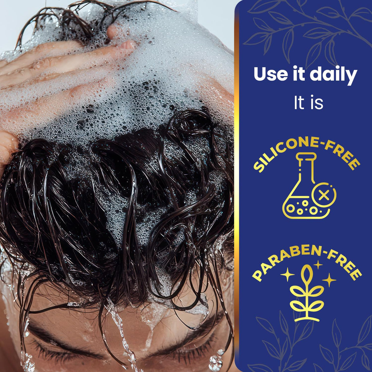 Tio Nacho thickening shampoo bottle close-up highlighting a paraben-free formula