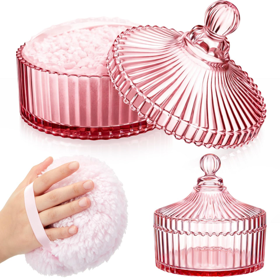 Tioncy powder puff in pink delivers smooth, even application.