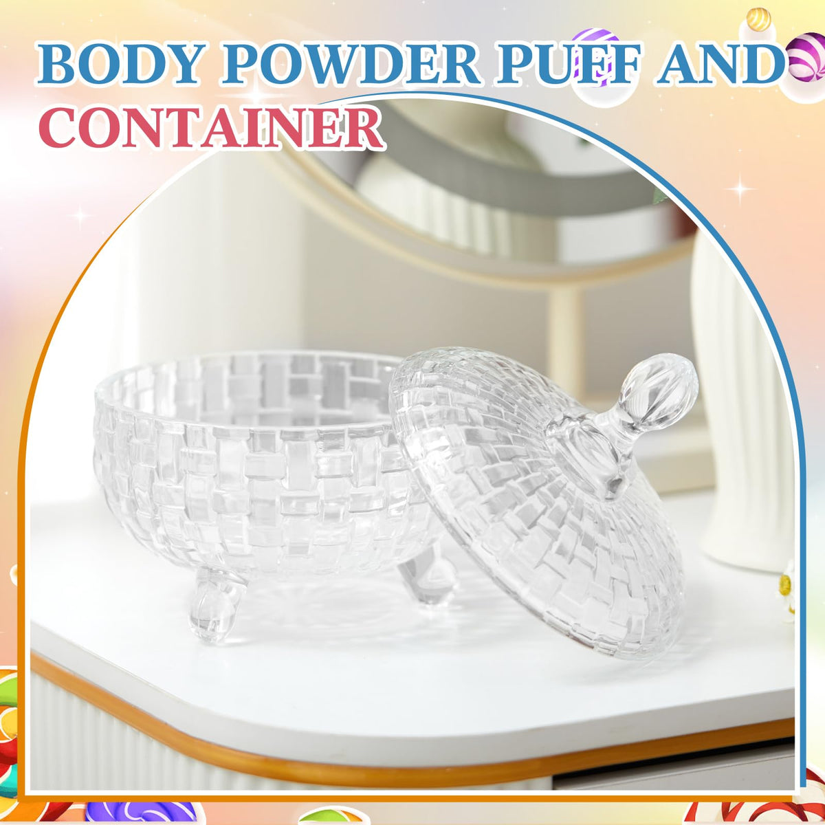 Tioncy glass crystal container offers elegant storage with clear visibility.