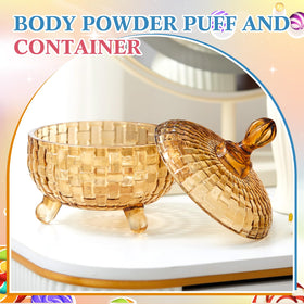 Tioncy glass jar dusting container showing sturdy, elegant storage.
