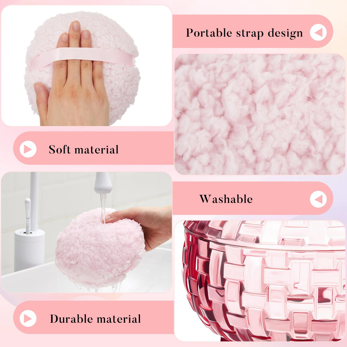 Tioncy powder puff hands-application for even coverage