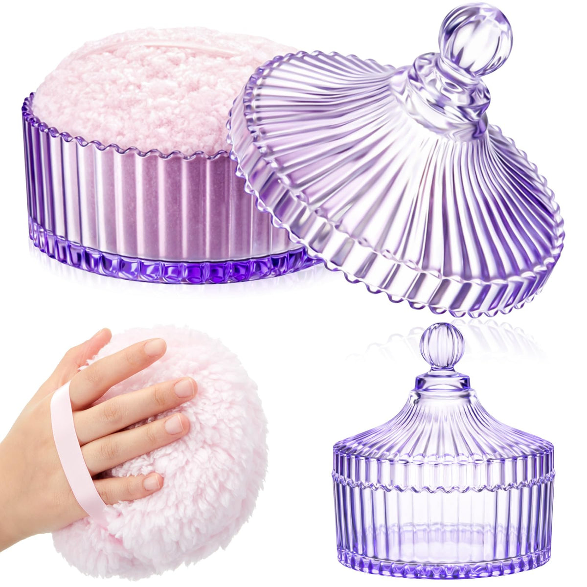 Tioncy extra large powder puff for smooth, even makeup application.