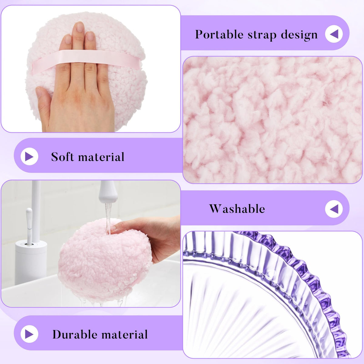 Tioncy soft texture powder puff comfortable on skin.