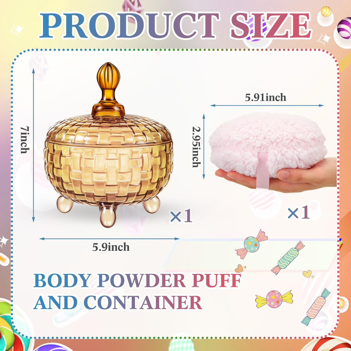 Tioncy soft-washable body puff for comfortable powder application.