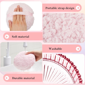 Tioncy washable puff close-up highlights soft texture and durability.