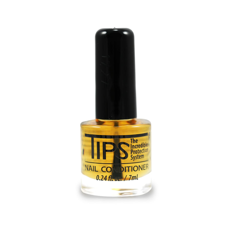 TIPS Nail Conditioner demonstrates application steps on nails for a guided morning routine.