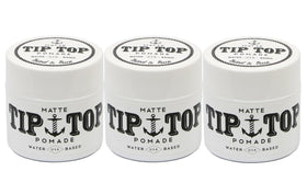 TipTop Matte Pomade pack of 3 offers all-day hold with a natural matte finish.