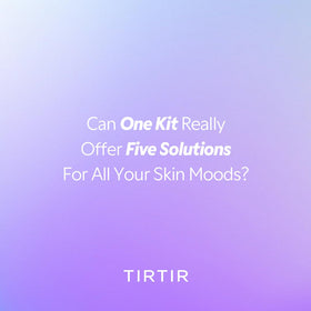 TIRTIR 5 Actives serums bottles close-up highlighting hydration benefits.