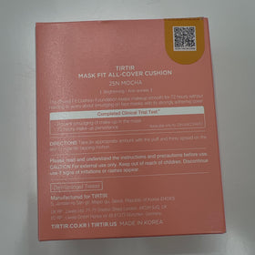 TIRTIR Pink Cushion on display indicating long-lasting wear potential.