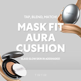 Open compact view of TIRTIR Aura Silver Cushion showing cushion for smooth coverage