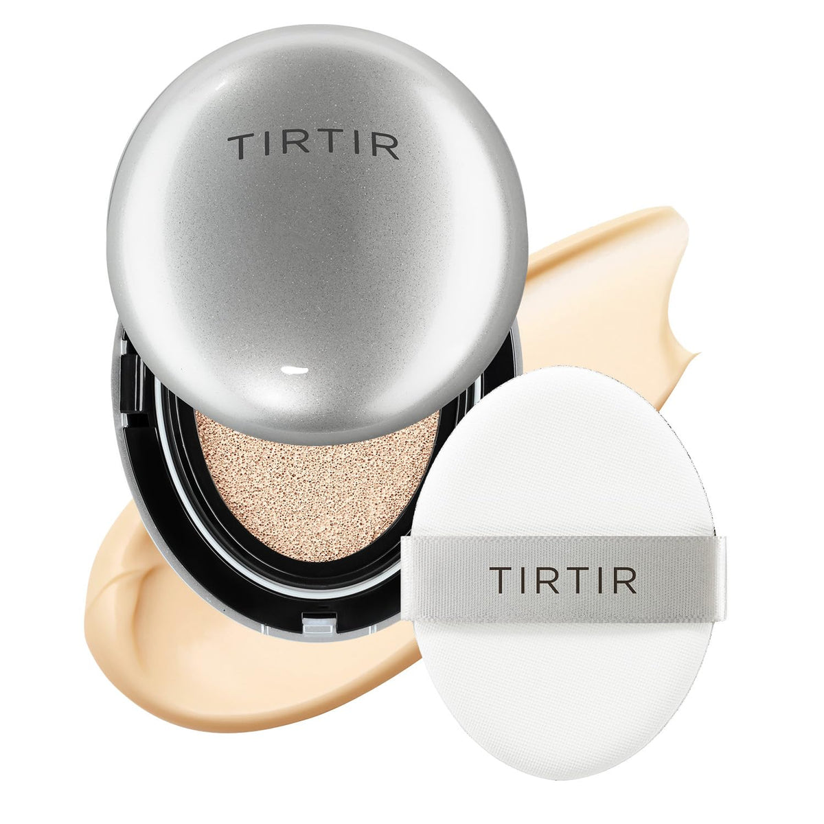 TIRTIR Aura Silver Cushion compact for on-the-go touch-ups with semi-glow finish