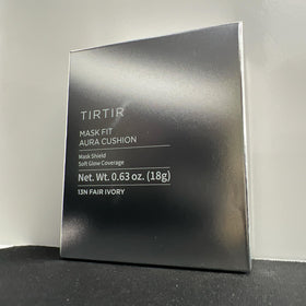 Sleek packaging of TIRTIR Aura Silver Cushion highlighting travel-friendly design
