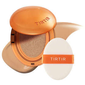 TIRTIR Mask Fit AI Cushion bottle closeup with smooth semi-matte look.