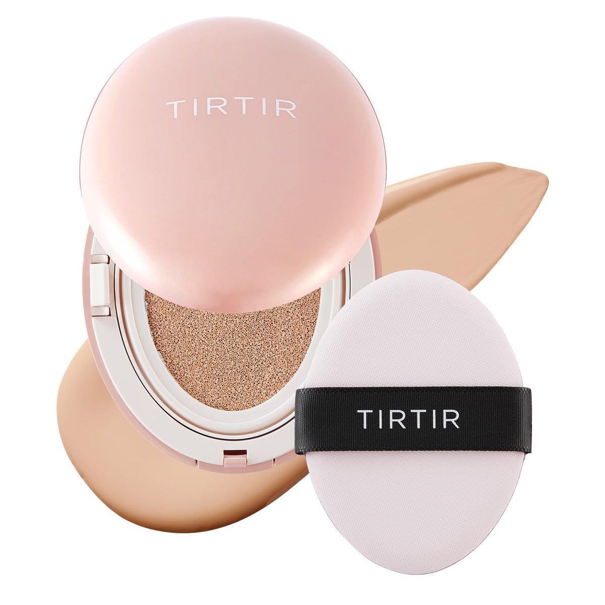 TIRTIR Mask Fit All Cover pink compact front shows full coverage with skin-fit finish.
