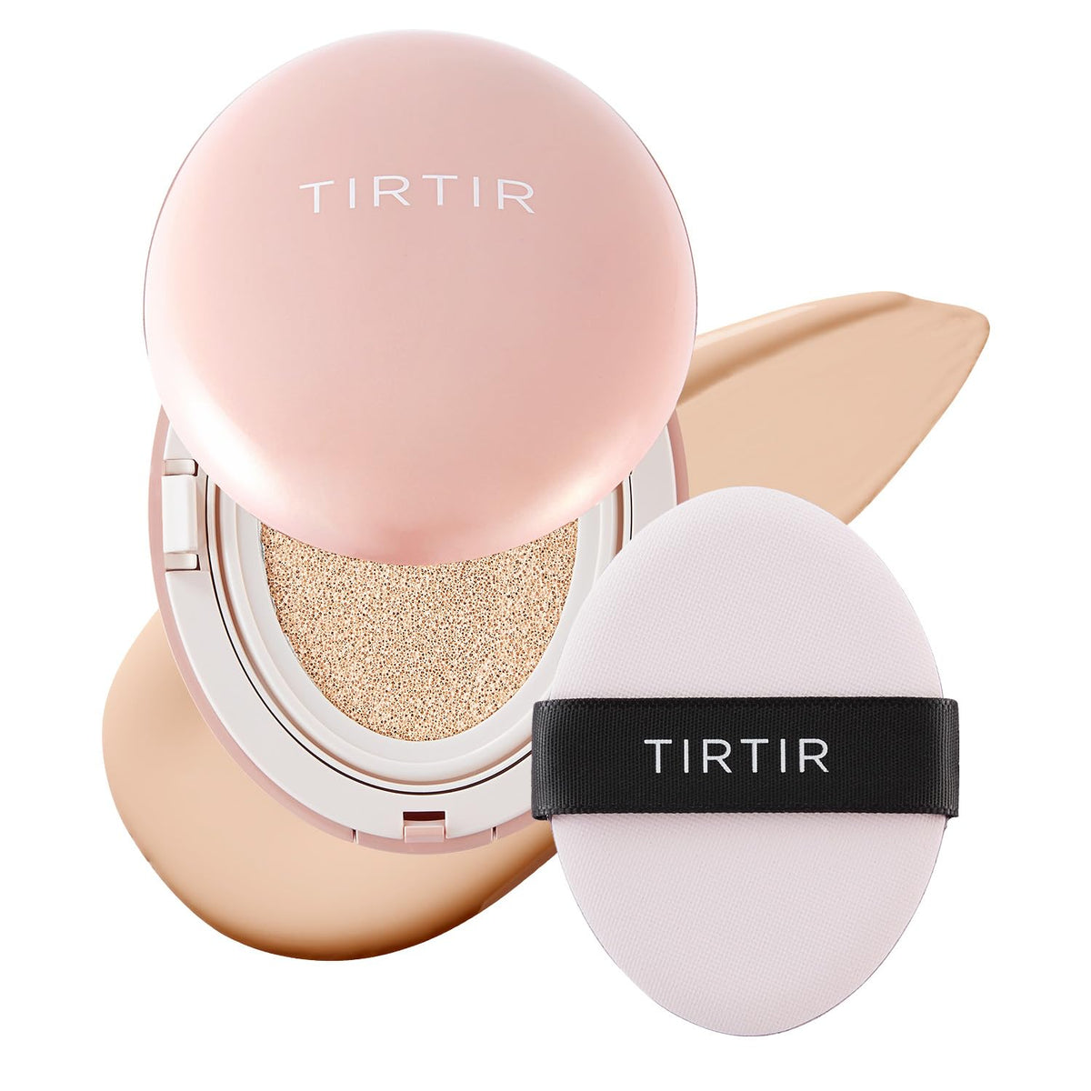 TIRTIR Mask Fit All Cover Pink Cushion bottle offers high-coverage base for a flawless complexion.