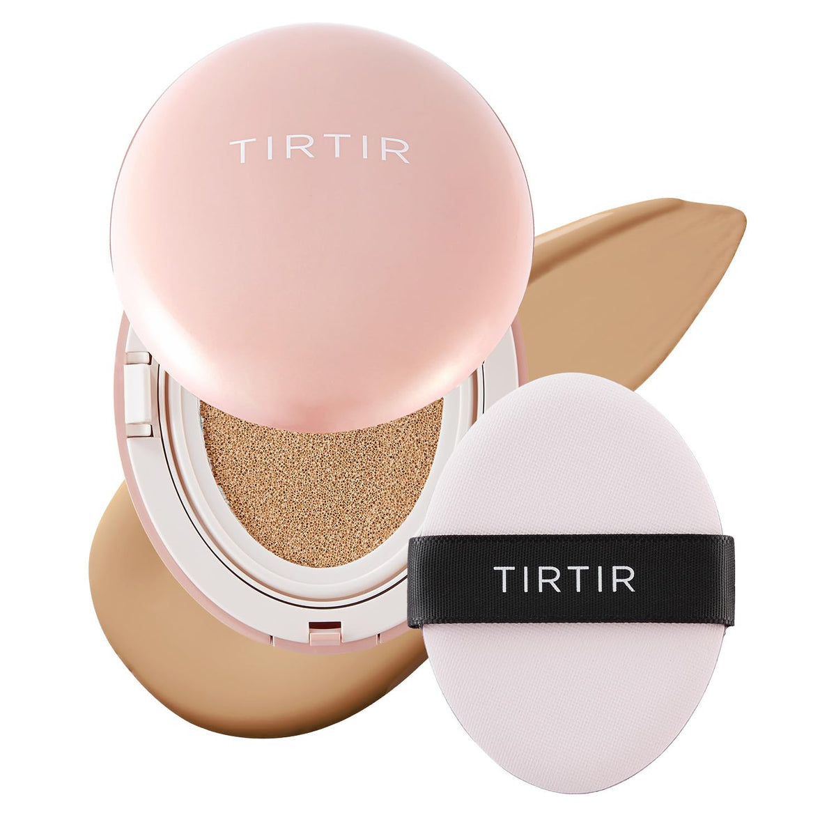 TIRTIR Mask Fit All Cover Pink Cushion compact delivers portable full-coverage finish.