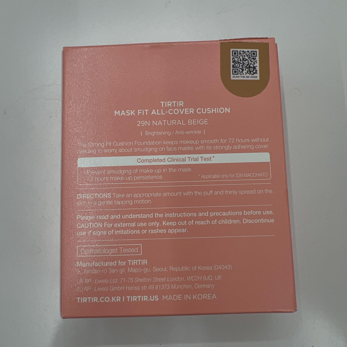 TIRTIR formula for oily and combination skin yields clean finish