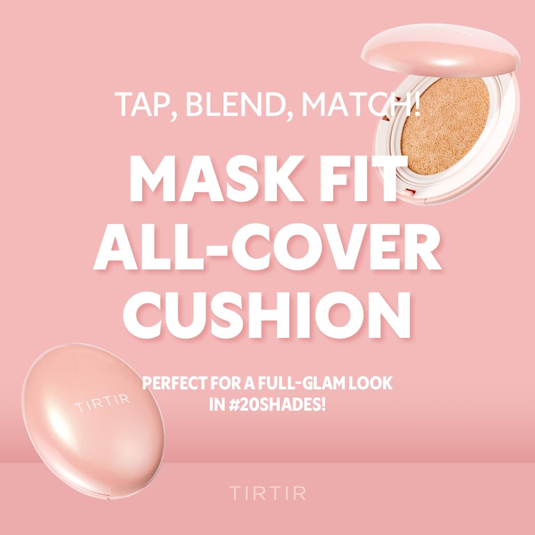 TIRTIR Cushion puff application demonstrates smooth skin-fit finish for daily wear.