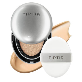 TIRTIR Mask Fit Aura Silver Cushion compact opened showing semi-glow finish