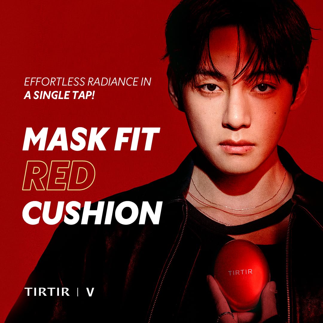 TIRTIR Mask Fit Red Cushion shade swatches showing wide range.