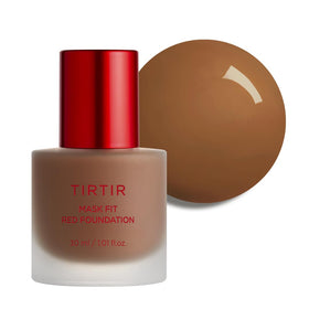 TIRTIR Mask Fit Red Foundation bottle close-up for premium packaging and long wear