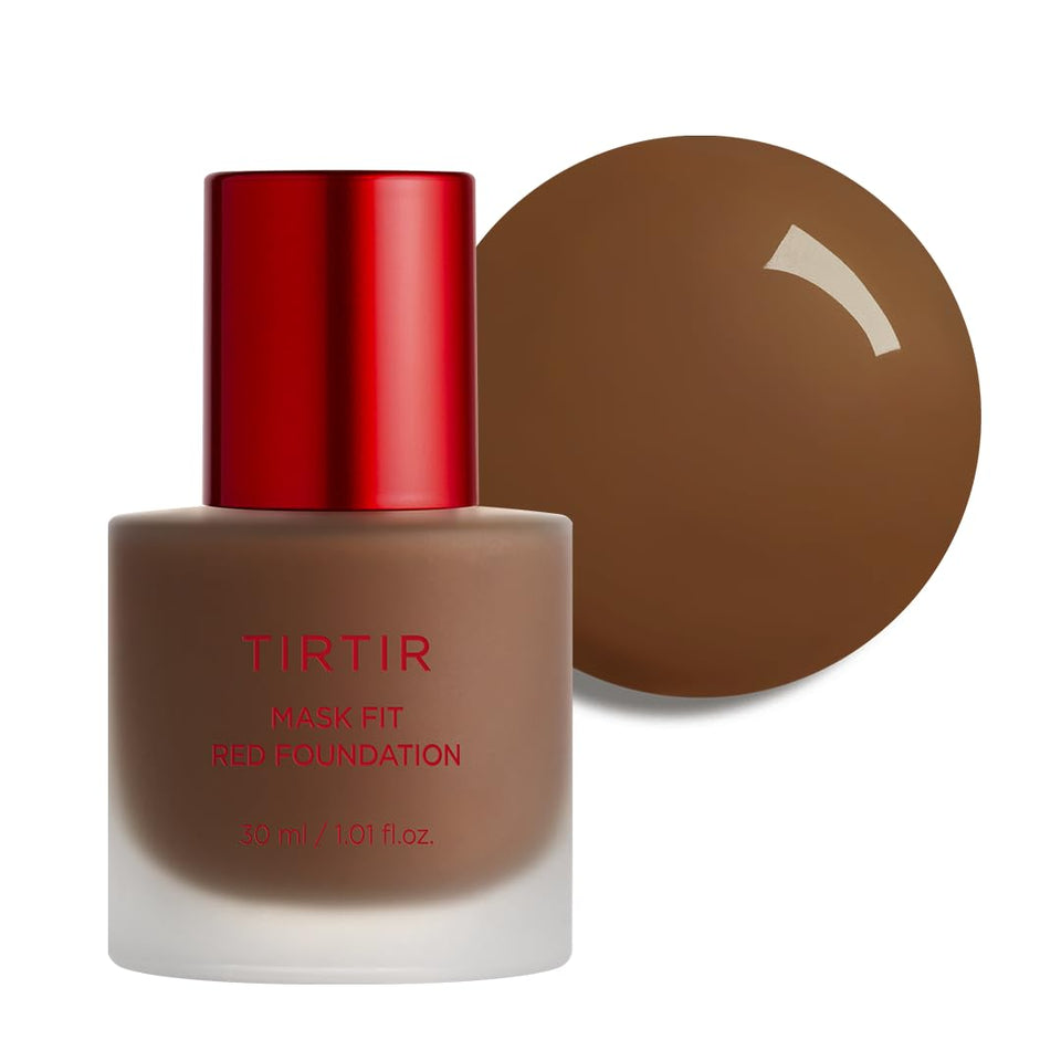 TIRTIR Mask Fit Red Foundation bottle-pump for precise application and hydration.