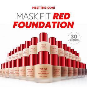 TIRTIR Mask Fit Red Foundation swirl demonstrates even application and lightweight feel