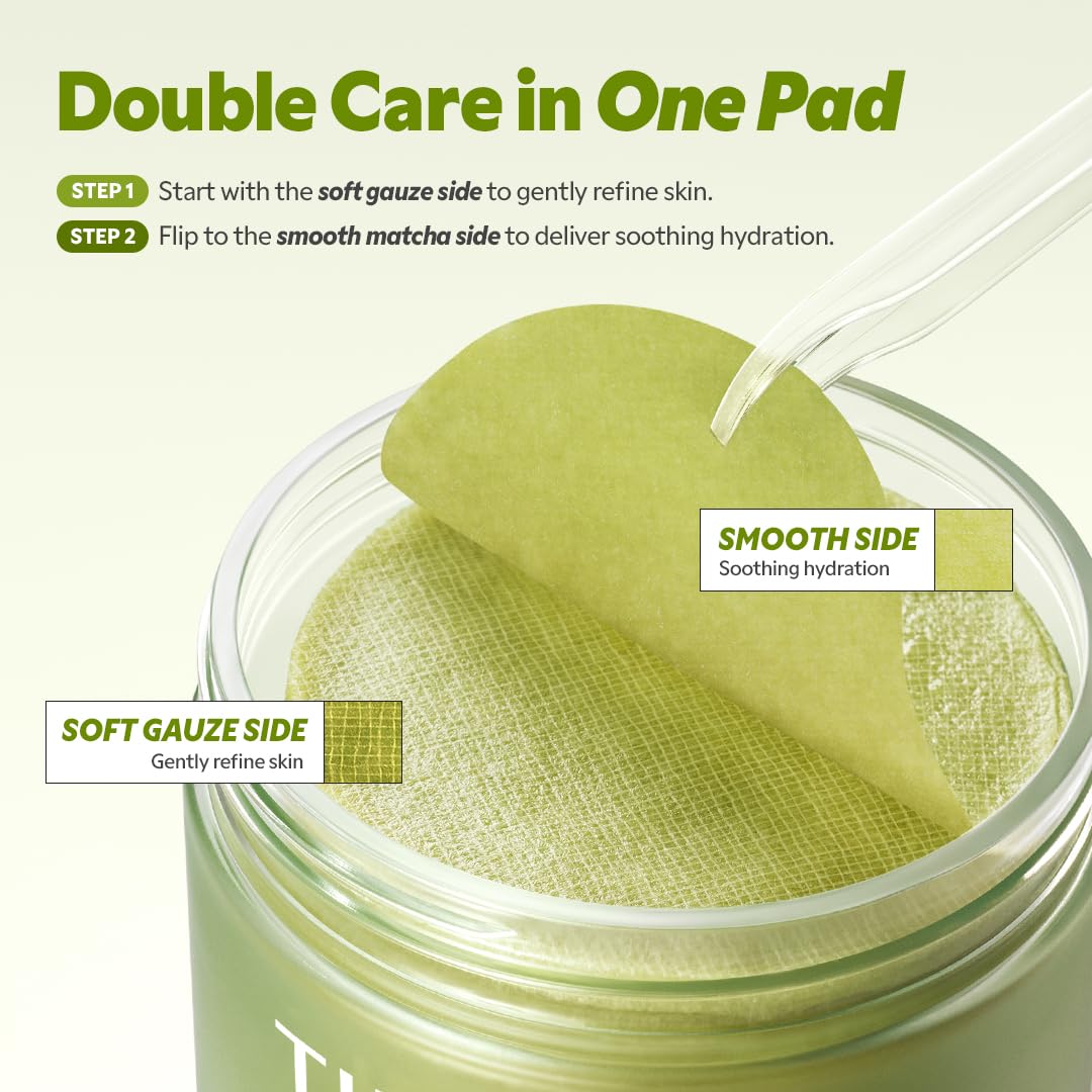 tirtir matcha pdrn toner pad provides instant redness relief
