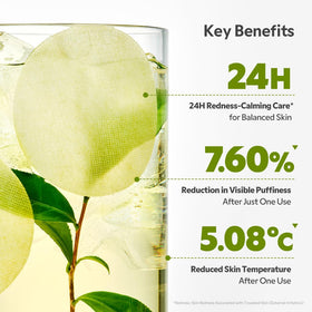 tirtir matcha pdrn toner pad contains tea tree for irritation relief