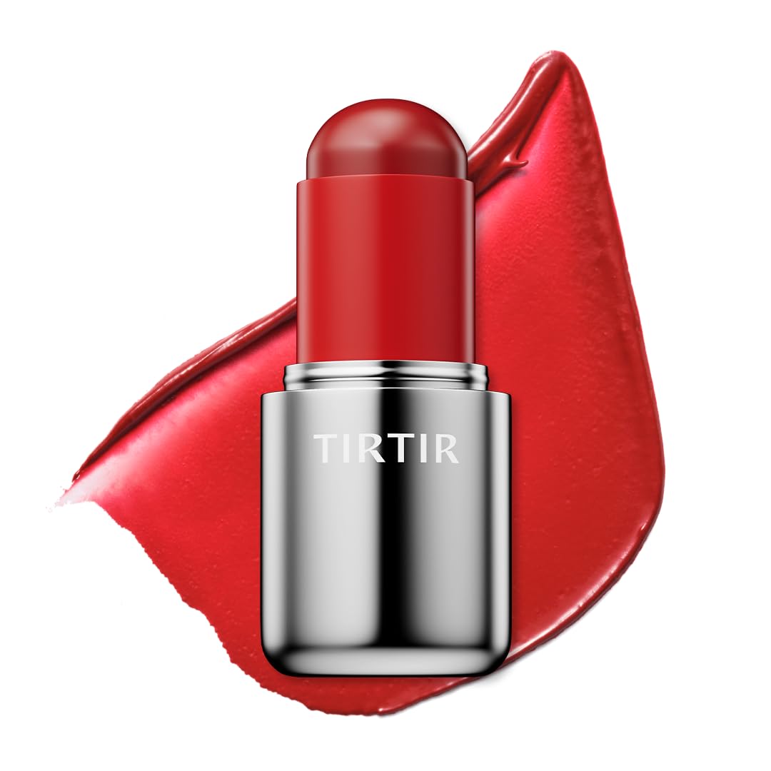 TIRTIR Mood Glider Lip and Blush Stick Chili Blaze tube showing dual-use color for lips and cheeks