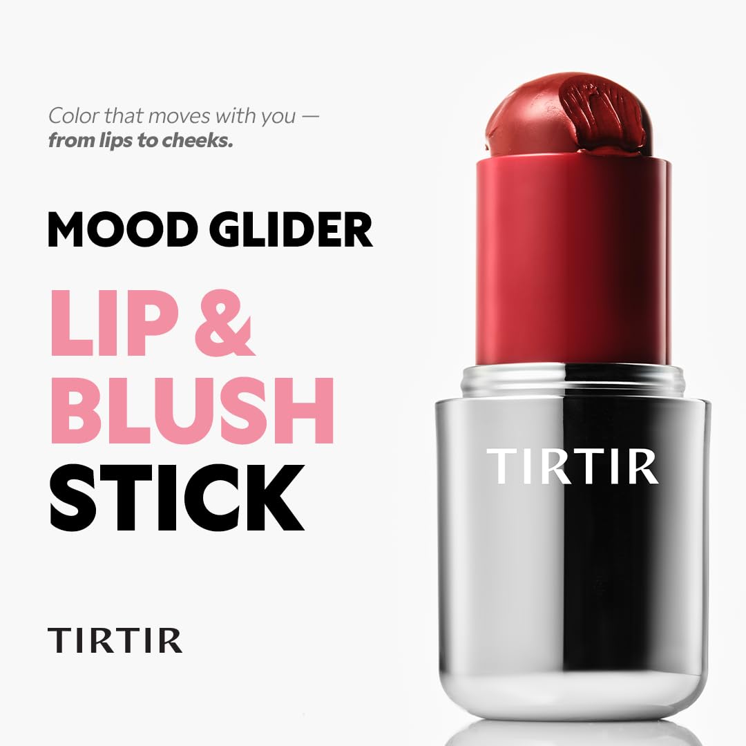 TIRTIR Mood Glider Lip & Blush Stick blends creamy color on lips or cheeks.