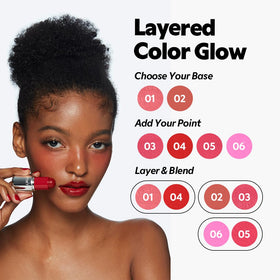 TIRTIR Mood Glider Stick Fuchsia Flash swatches reveal vibrant, wearable color.